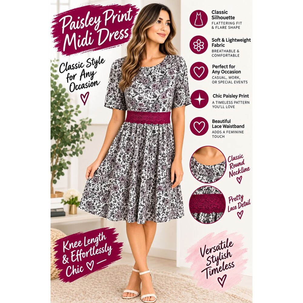 Boho Floral Tie-Back Dress – Purple/White NWT